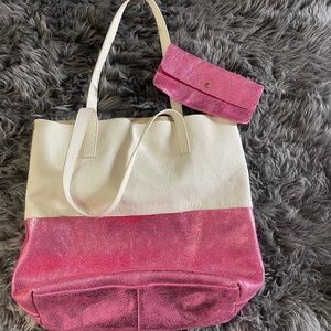 Anthropology, leather tote